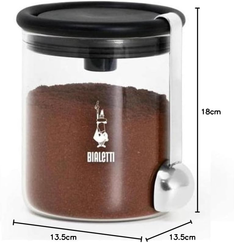 Bialetti Moka Coffee Jar 250 g (with Cap), Glass, (Without spoon)
