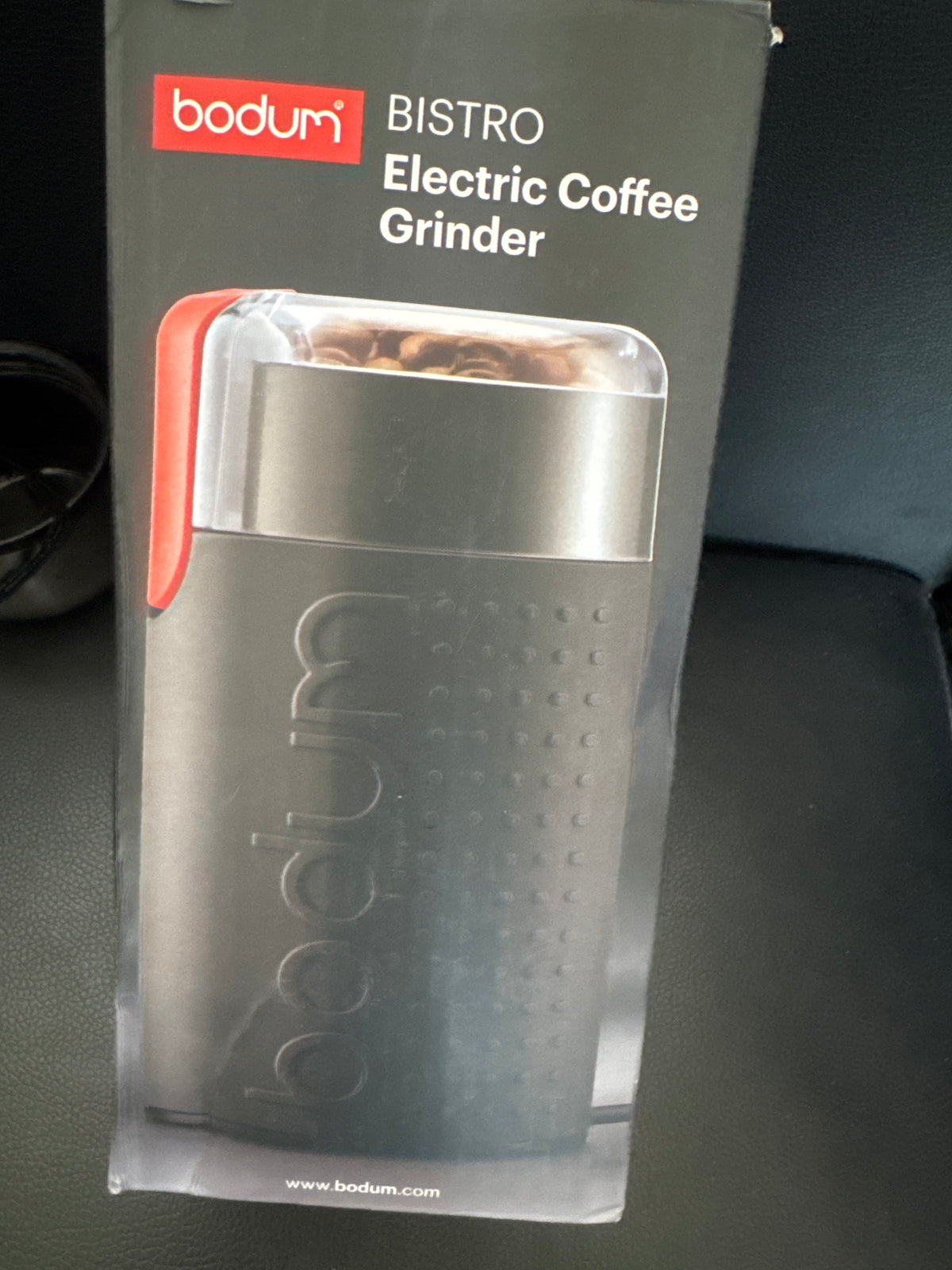 BODUM Bistro Electric Coffee Grinder, 60g Capacity Blade Grinder with Stainless-Steel Blades, One-Touch Pulse Control and Cord Storage, Black 11160-01UK