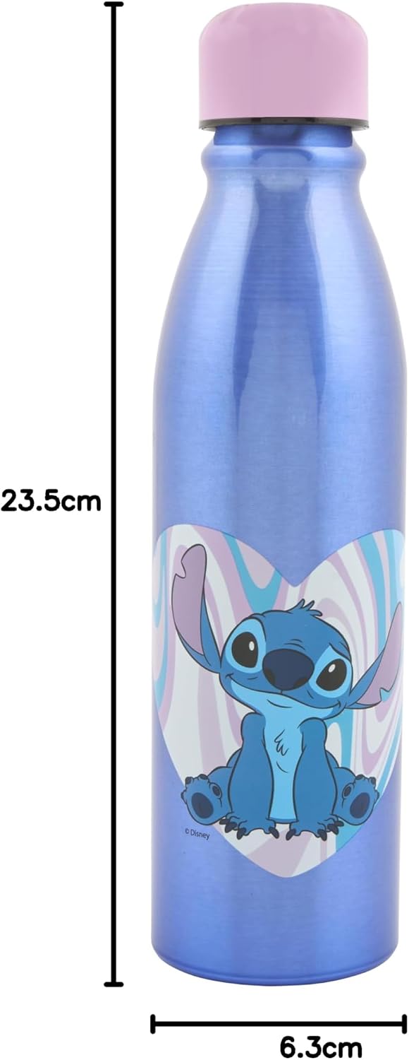 Disney Stitch Aluminum Soda Bottle - 600ml | Leak-Proof, Eco-Friendly Reusable Bottle with Vibrant Stitch Design | Perfect for On-the-Go Hydration Fans