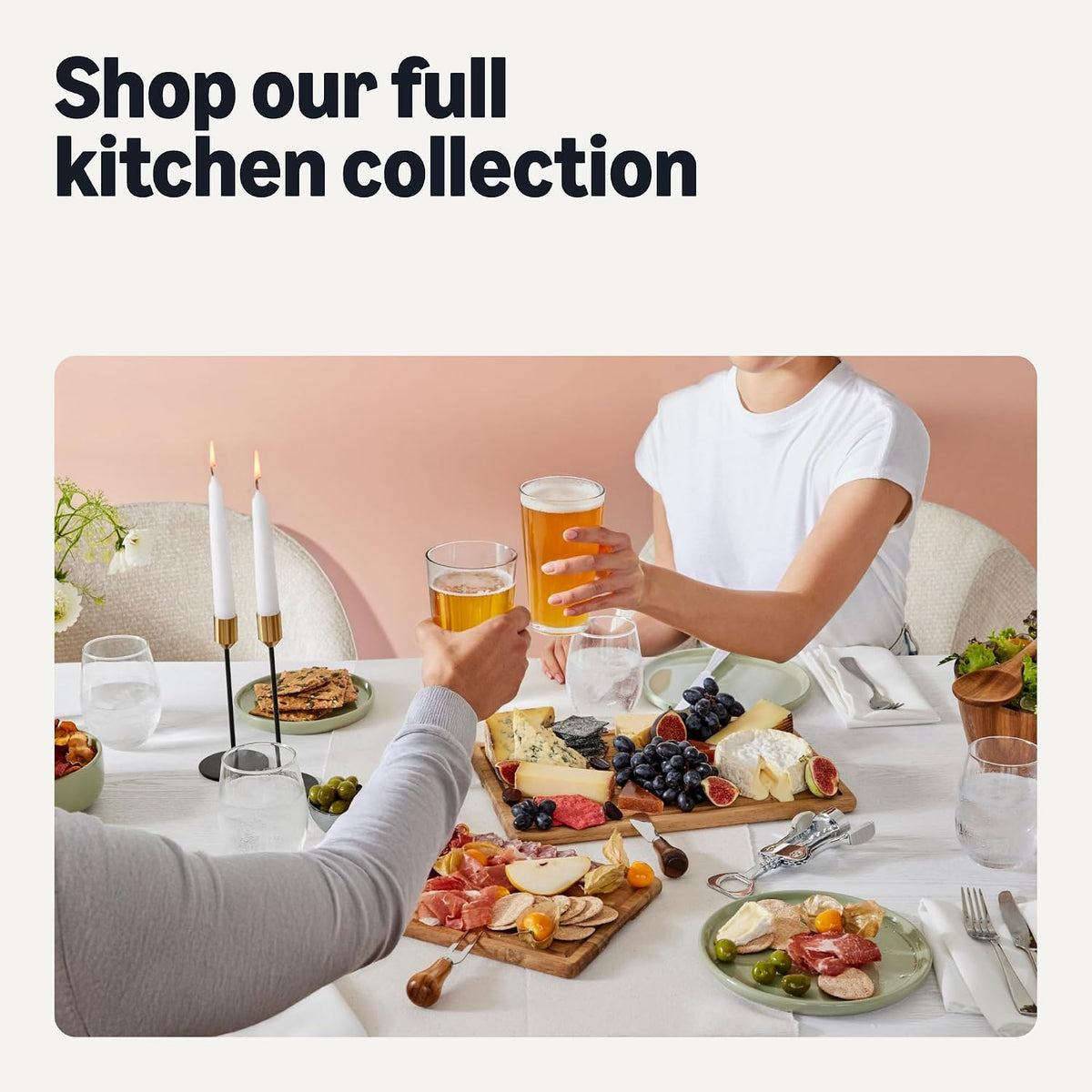 Amazon Basics Pint Glasses, 6-Piece Set, 473ml, Dishwasher-Safe