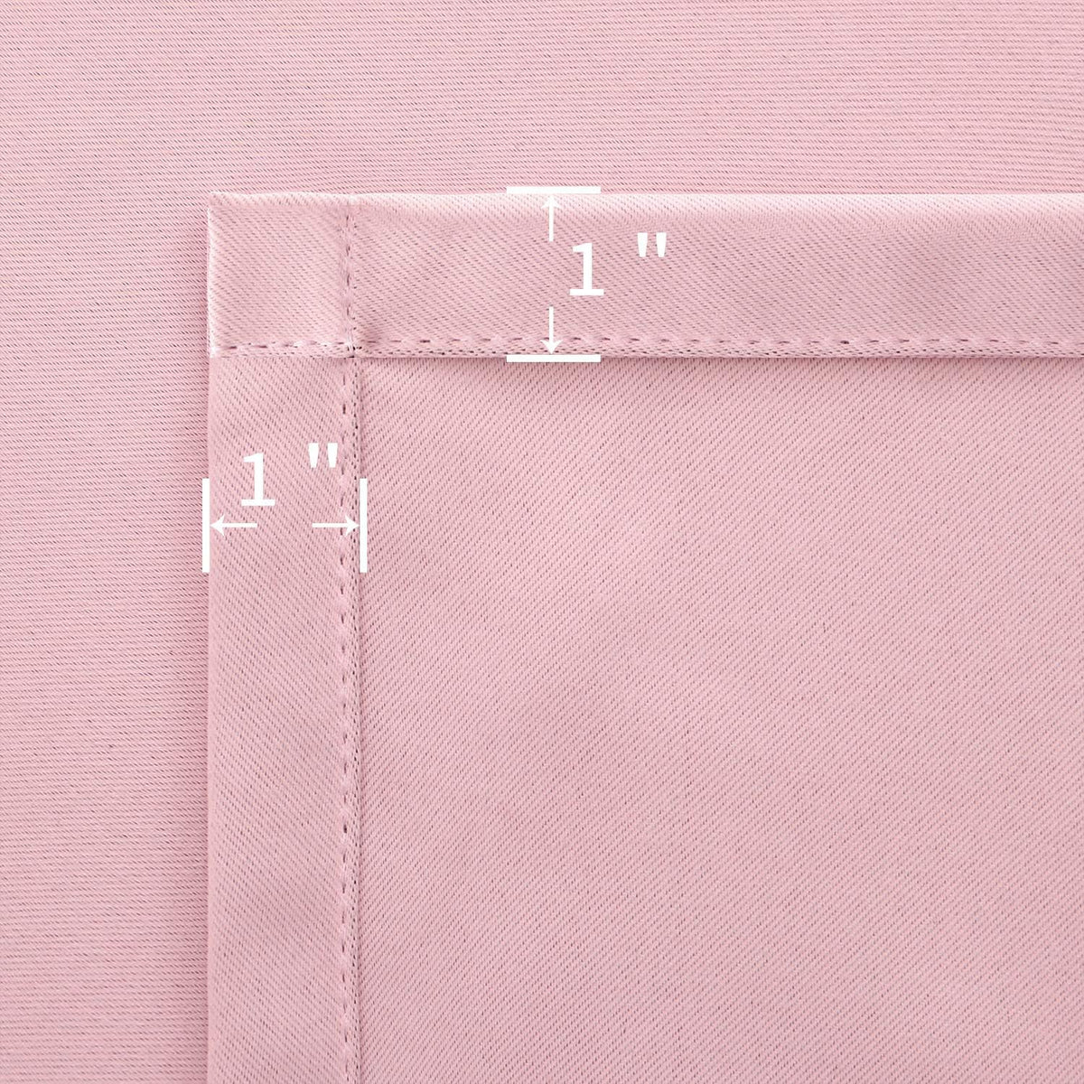 BGment Baby Pink Room Darkening Curtains for Short Window - Rod Pocket Thermal Insulated Blackout Curtains for Girl Bedroom, 42 x 45 Inch, 2 Panels