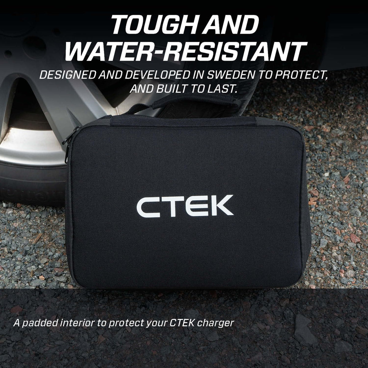 CTEK CS Free Storage Bag 40-468 - for use with the CS Free Portable Battery Charger Maintainer and Accessories, Black