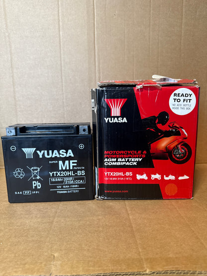Yuasa YTX20HL 12V 310 CCA AGM VRLA High Performance Motorbike Battery