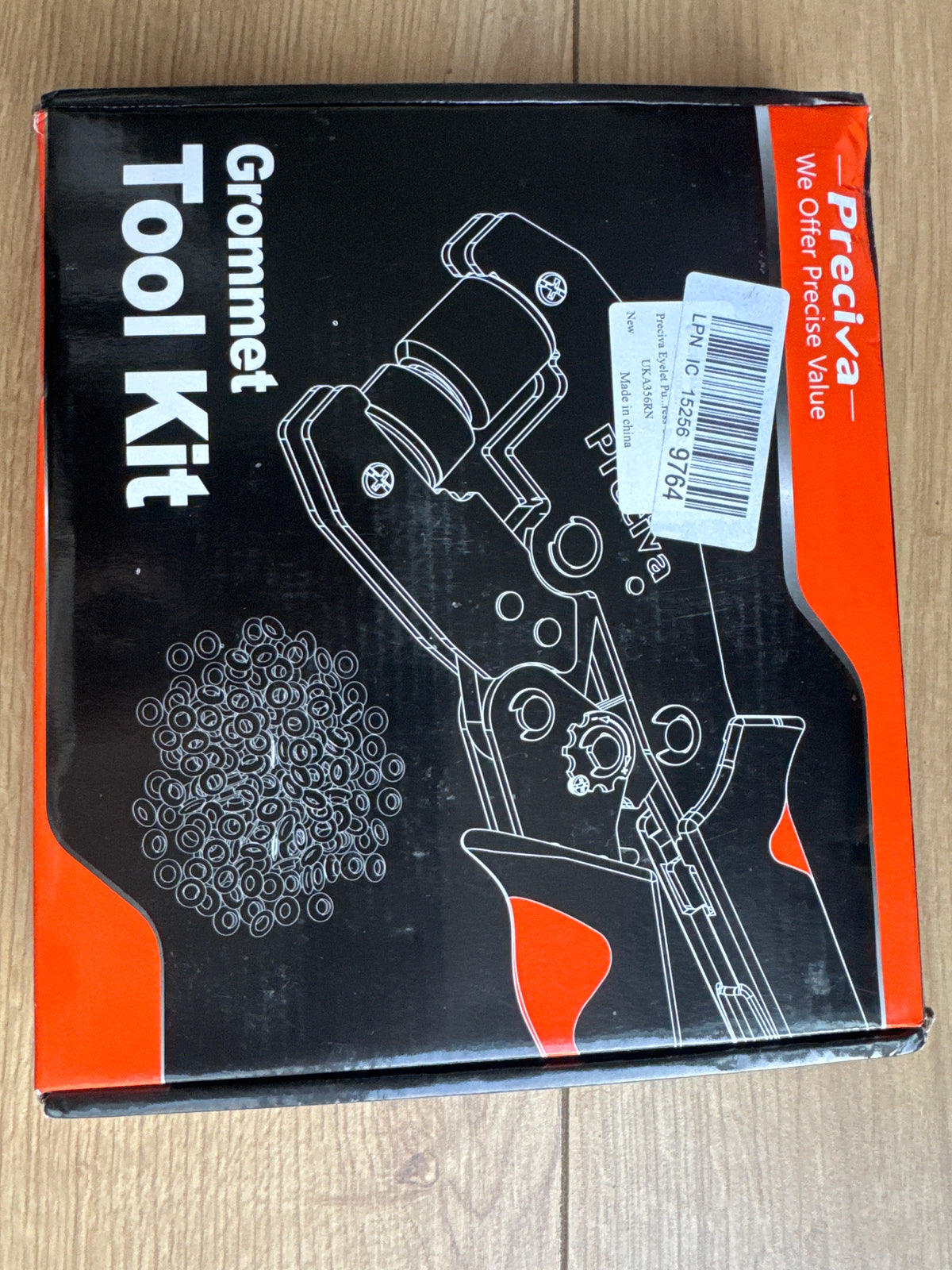 Eyelet Punch Kit,300 PCS of 10mm Grommets,Preciva Ratcheting Pliers Grommet Kit with Leather Hole Punch,Complete Eyelet & Grommet Kit for Tarpaulin Eyelets,Grommet Machine Hand Press Tool for PVC