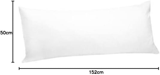 AIMANE® Long Bolster Pillowcase Cover - Body Pillow Neck Support - Orthopaedic Bolster Pillowcase Cover Nursing Pregnancy Support Long Pillowcases (King 5FT, White)