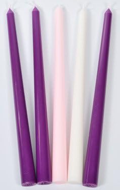 Christmas Advent Candles (Set of 5)