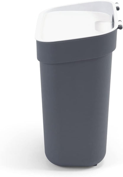 Curver Ready to Collect 100% Recycled 10L Kitchen Accessories Recycling Lift Top Bin Dark Grey Light Grey Lid