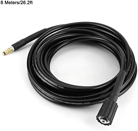 40MPa/5800PSI Auto Washer Hose High Pressure Water Cleaning Rubber Pipe Fit for Karcher K2 K3 K4 K5 Pressure Washer Hose (8 meters)