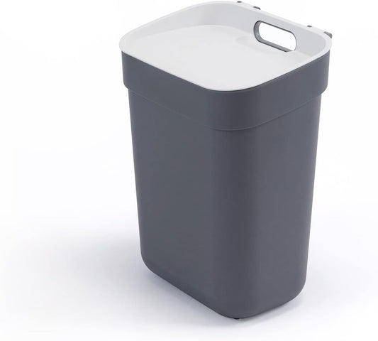 Curver Ready to Collect 100% Recycled 10L Kitchen Accessories Recycling Lift Top Bin Dark Grey Light Grey Lid