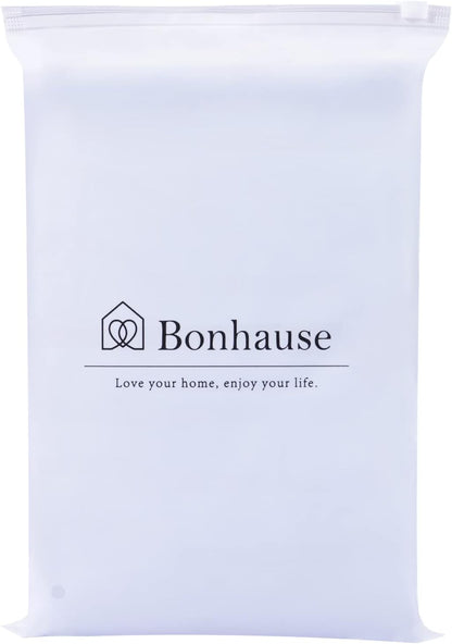 Bonhause Misty Forest Shower Curtain, Orange Pine Tree Woodland Nature Bathroom Curtain 180 x 180 cm Waterproof Mildew and Mould Resistant Polyester Fabric Bath Curtain with 12 Hooks