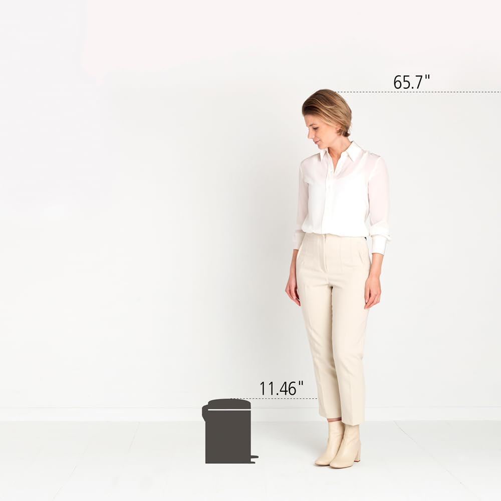 Brabantia 126284 Bathroom Pedal Bin, Mineral Concrete Grey, 5 Litre