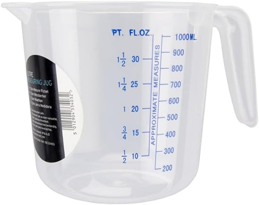 Chef Aid 1 Litre Plastic Measuring Jug, BPA-Free