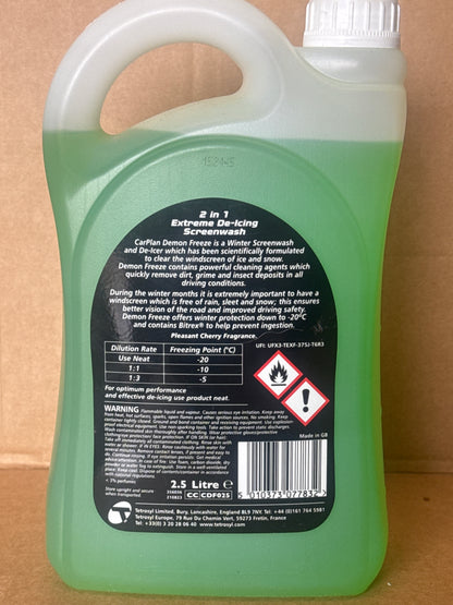 CarPlan Demon Freeze, De-Icing Screenwash, 2.5 Litres (Pack of 1)