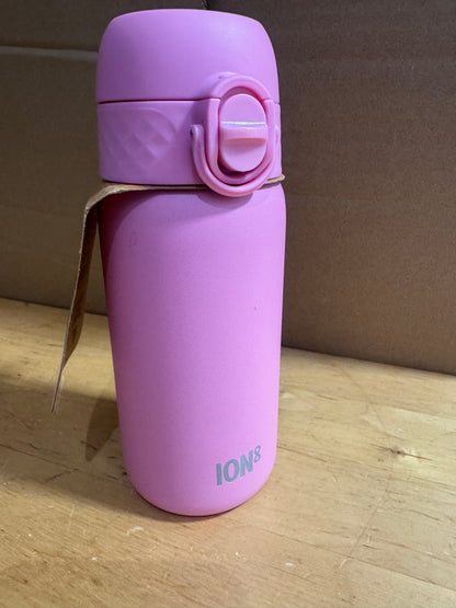 Ion8 Water Bottle Leak Proof & BPA-Free Drinking Bottle with Straw, Triple Lock Lid to Prevent Spills & Integrated Handle, Ideal for Little Hands & Lunch Boxes, Recyclon with Straw