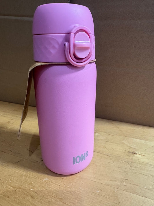 Ion8 Water Bottle Leak Proof & BPA-Free Drinking Bottle with Straw, Triple Lock Lid to Prevent Spills & Integrated Handle, Ideal for Little Hands & Lunch Boxes, Recyclon with Straw
