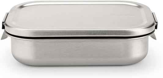 Brabantia - Make & Take Lunch Box with Adjustable Divider, Durable and Sustainable Design Sandwiches, Wraps, and Snacks - Matt Steel, Medium