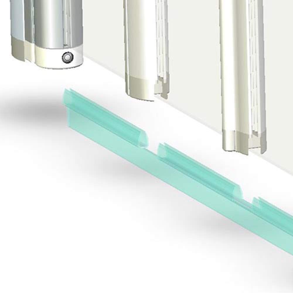 Replacement Seal for Folding Bath Screens, Chrome, Vinyl, 93 cm