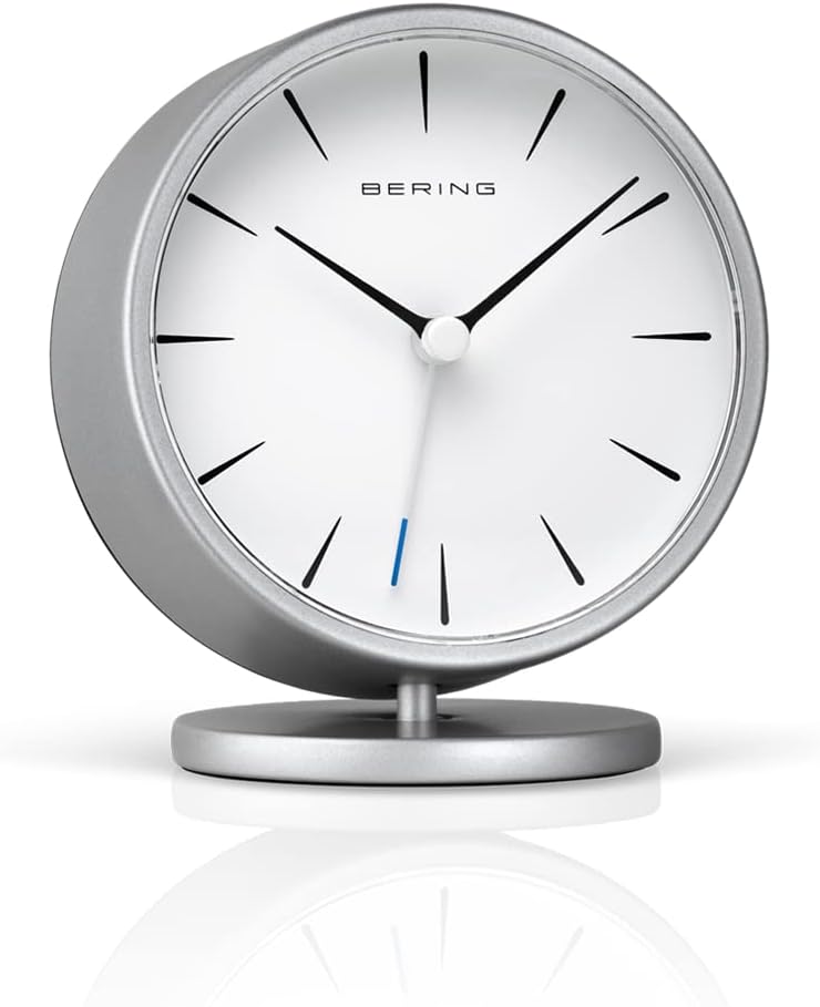 BERING Women's and Men's Alarm Clock Quartz Movement - Home Decor Collection with Plastic Glass 90096-XXXR