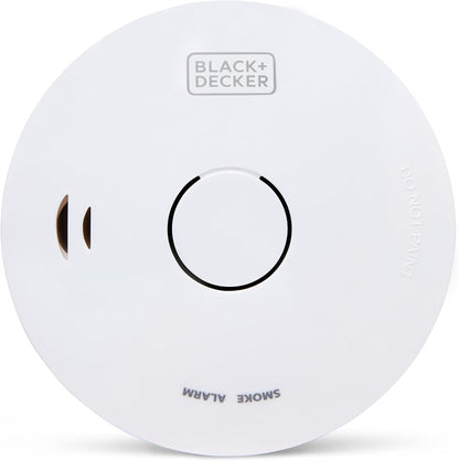 BLACK+DECKER - Smoke Alarm | Battery-Powered Smoke Alarm with 10-Year Battery Included. Easy-Install Fire Detector for Bedrooms, Hallways & Living Rooms