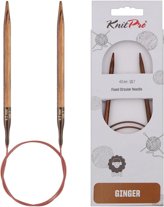 KnitPro Ginger Fixed Circular Needles 47" (120cm) | 4.50mm