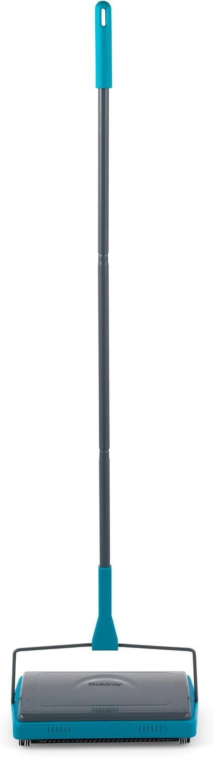 Beldray Manual Carpet Sweeper - Includes Cleaning Comb For Bristles, Lightweight Cordless Floor Cleaner, Pet Fur Remover, Easy Use, Thin & Compact, Suitable For Rugs & Hard Indoor Floors