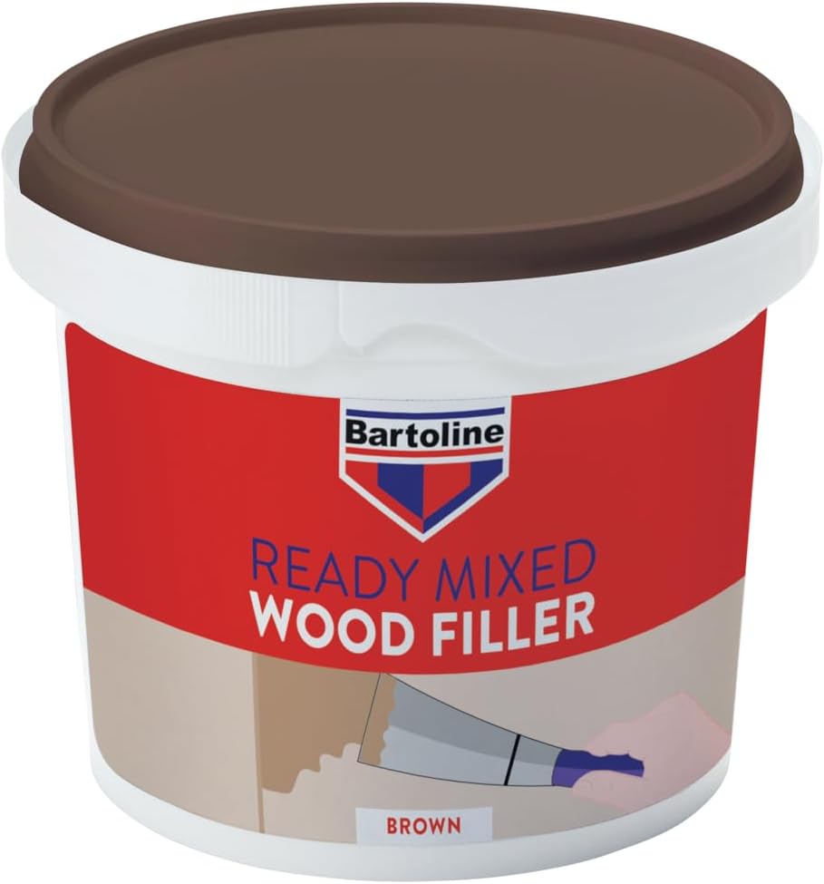 Bartoline Ready Mixed Wood Filler Brown 500g – Durable & Easy-to-Use Filler for Interior & Exterior Wood Repairs