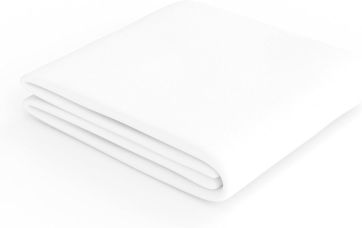 Amazon Basics Soft Microfibre Single Fitted Sheet with 30 cm Deep Pocket, 90 x 190 cm, White