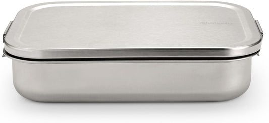Brabantia - Make & Take Lunch Box with Adjustable Divider, Durable and Timeless Design for Sandwiches, Wraps, and Snacks - Matt Steel, Large