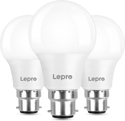Lepro Bayonet Light Bulb, 8.5W=60W, 806lm, Warm White 2700K, Pack of 3