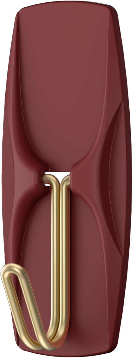 Command Medium Wire Hooks, 6 Light Brown Hooks and 8 Adhesive Strips