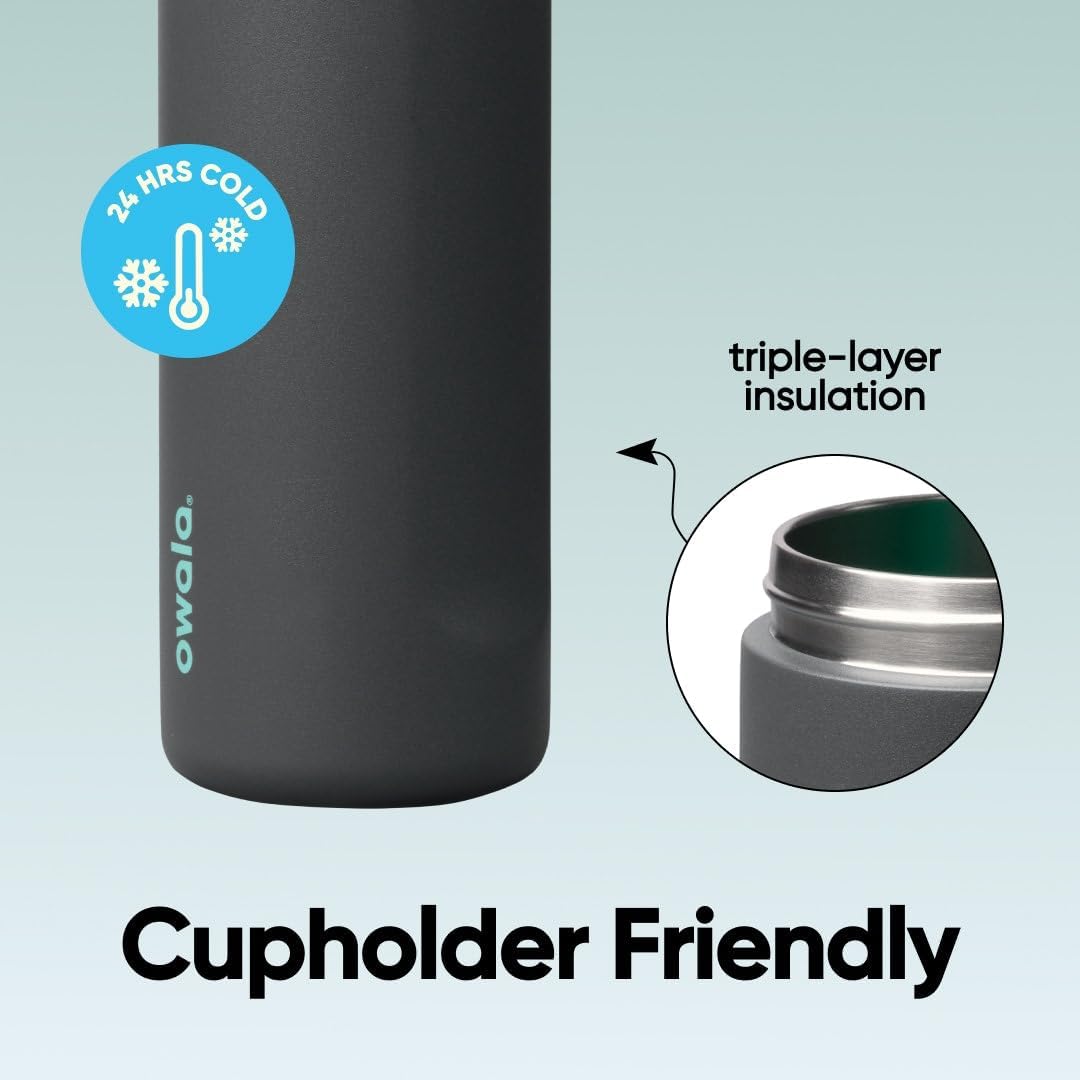 Owala FreeSip Insulated Stainless Steel Water Bottle, 710ml, Foggy Tide