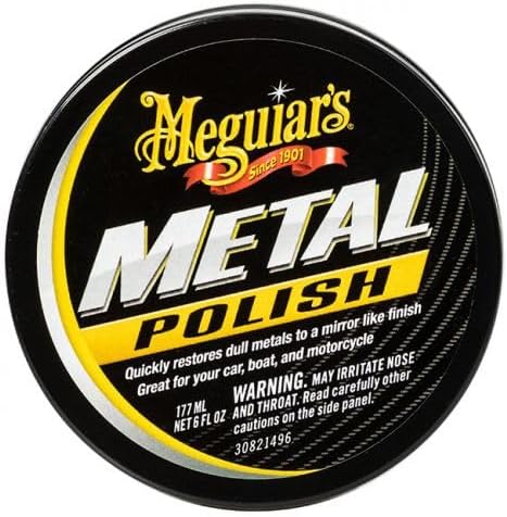 Meguiar's G211606EU Metal Polish 170g Suitable for aluminium (polished, cast and billet), chrome, stainless steel, brass, copper, silver and other bright-work components