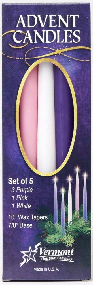 Christmas Advent Candles (Set of 5)
