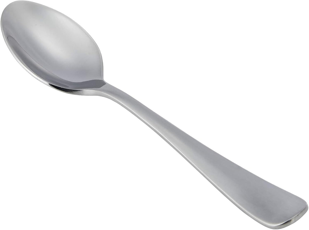 Amazon Basics Stainless Steel Coffee Spoon with Round Edge, 13.3 cm, Pack of 12, Silver