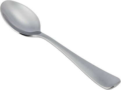 Amazon Basics Stainless Steel Coffee Spoon with Round Edge, 13.3 cm, Pack of 12, Silver