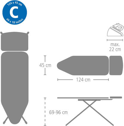 Brabantia Complete set - Cover Soothing Sea - Size C - 8mm foam