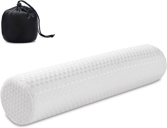 Findigit Cervical Neck Roll Memory Foam Pillow, Bolster Pillow, Round Neck Pillows Support for Sleeping Bolster Pillow for Bed, Legs, Back and Yoga - Breathable, and Comfortable 17.7"*4"