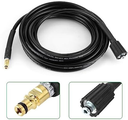 40MPa/5800PSI Auto Washer Hose High Pressure Water Cleaning Rubber Pipe Fit for Karcher K2 K3 K4 K5 Pressure Washer Hose (8 meters)