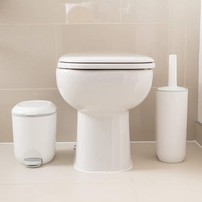 Addis 518503 Premium Deluxe Bathroom Pedal Bin with inner, 3.5 litre, White Grey, 29 x 18.5 x 23cm