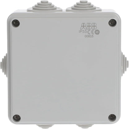 ABB IP44 Water Resistant Electric Cable Connector Unit • Adaptable T Box • Indoor/Outdoor • 100 x 100 x 50mm