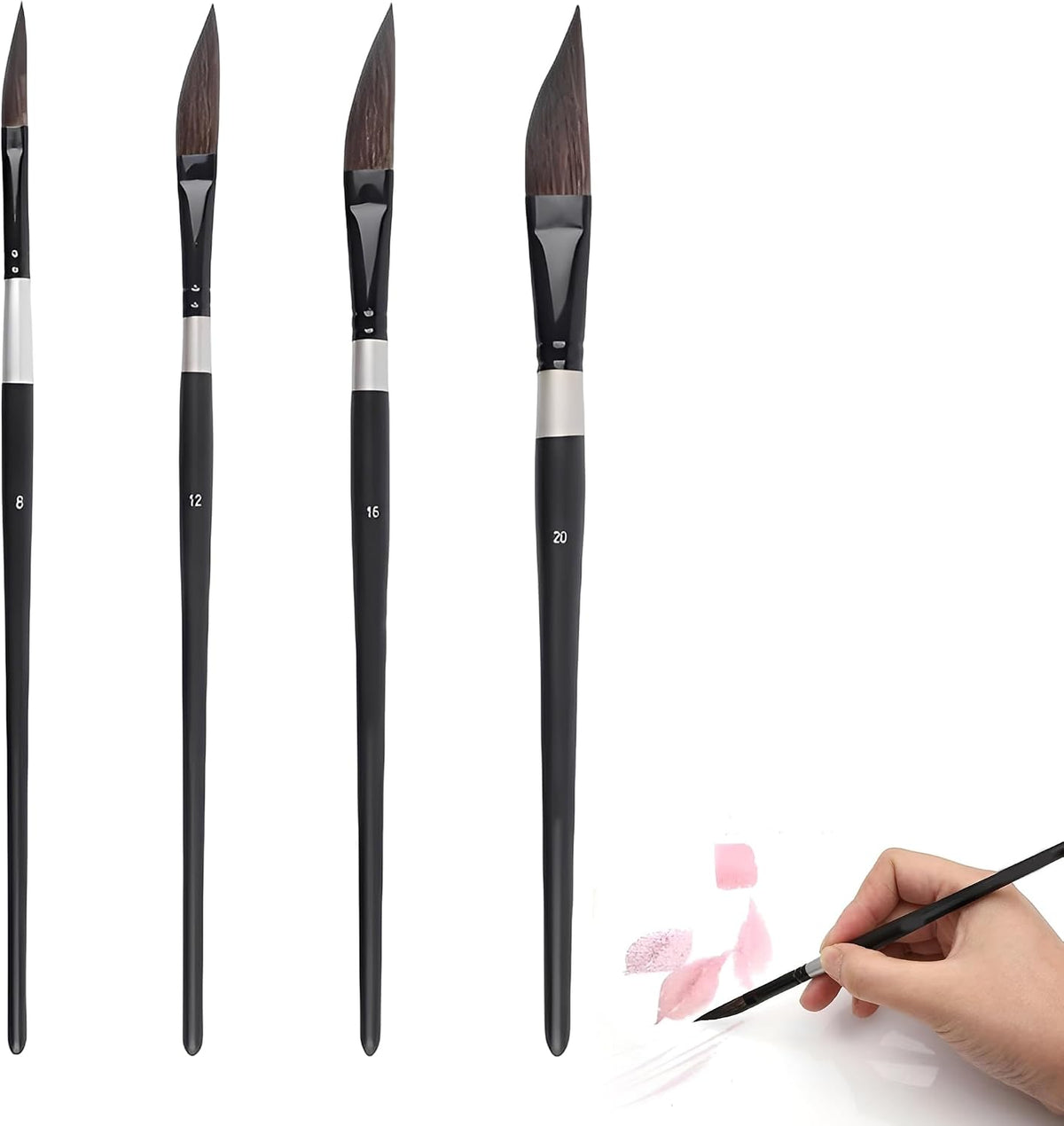 4pcs Dagger Tip Artists Paint Brushes Set, Watercolour Brushes | Specialist Watercolour Brushes for Acrylic, Gouache, Inks, Fine Detail or Broad Strokes. It offers a practical.