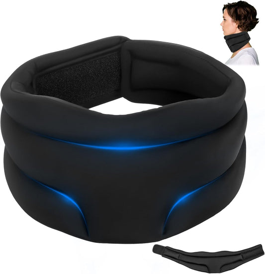 Starvortex Neck Support, Neck Brace for Neck Pain and Support, Breathable Foam Cervical Collar with 360° Support, Adjustable Neck Brace for Sleeping, Working and Travelling (With Extension Buckle)
