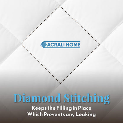 Acrali Home Quilted Super King Mattress Protectors, UltraSoft 3-Layer Design with Deep Fitted Skirt, Breathable & Anti-Allergy – Machine Washable Bed Cover (180x200+35cm)