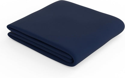 Amazon Basics Soft Microfibre Single Fitted Sheet with 30 cm Deep Pocket, 90 x 190 cm, Navy Blue