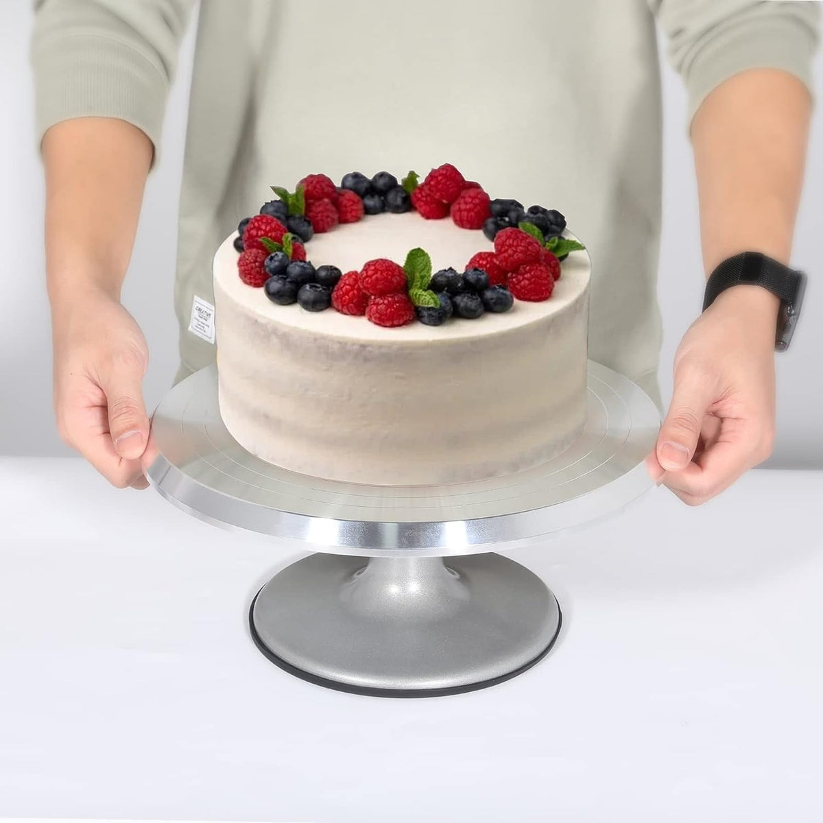 Cake Turntable 12 Inch, Uten Cake Stands, Aluminium Cake Decorating Display Stand, 33pcs Cake Decorating Supplies Set, Straight & Offset Spatula, Cream Scraper etc. Baking Tools & Accessories