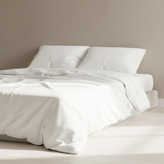 Certified Egyptian Cotton Rich Single Fitted Sheet - Hotel Quality Crisp Percale Sheets, Skin Friendly & Breathable - Snug Fit Technology 4 Corner Straps for Zero Bunching - White