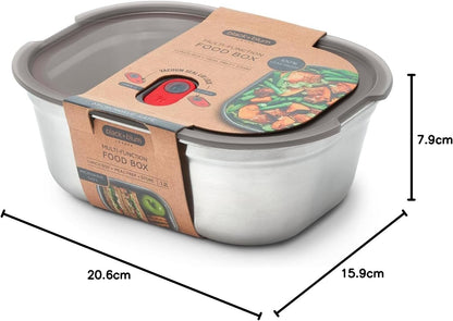 BLACK + BLUM Lunch Box | Microwave Safe Stainless Steel | 1.2L