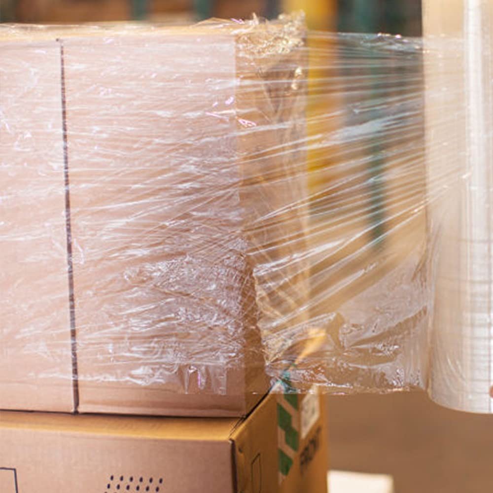 Heavy Duty Strong Pallet / StretchWrap / Shrink Wrap Packaging Cling Film - 400mm x 220m Pallet Stretch Wrap for Moving Home, Furniture, Luggage and Parcel