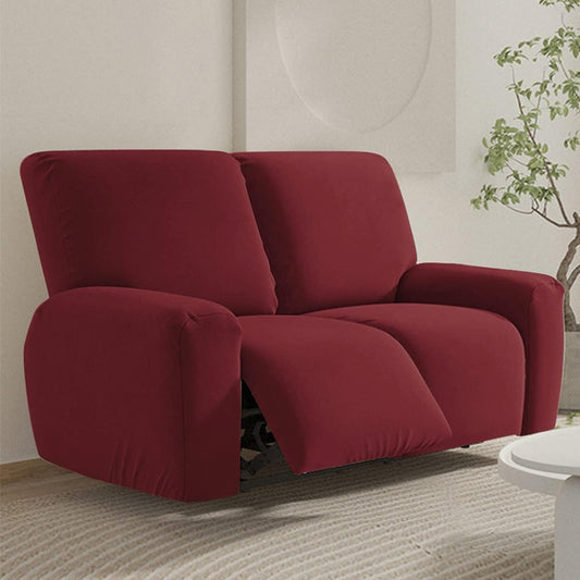 FANSU Recliner Chair Covers 2 Seater for Armchairs with Pockets, Stretch Recliner Slipcover for Electric Chair, Sofa Covers Furniture Protector for Living Room (2 Seater,red)