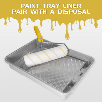 6pc-paint tray liners+1pc-Paint tray，Professional Plastic Roller Trays Decorators Painting Paint Tray paint trays roller tray paint roller and tray